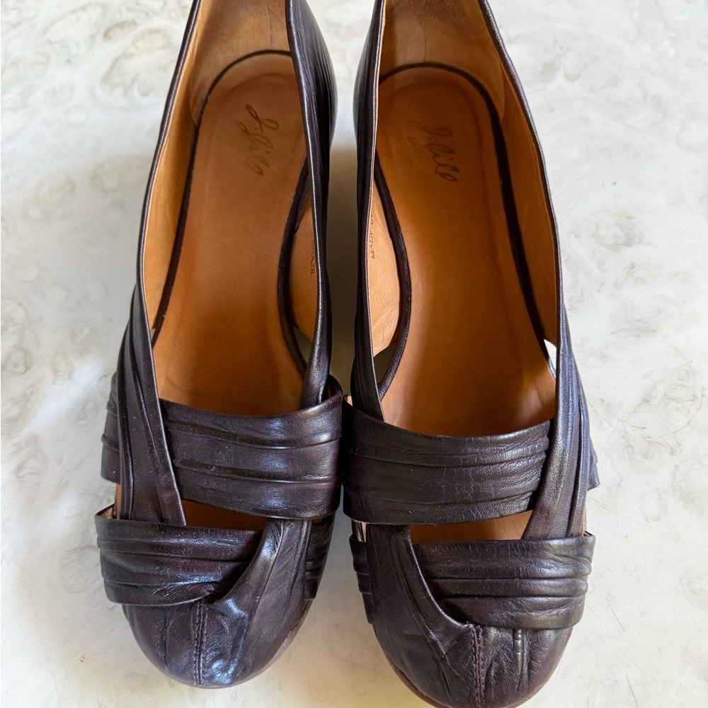 J. Jill Dark Brown Leather Heels